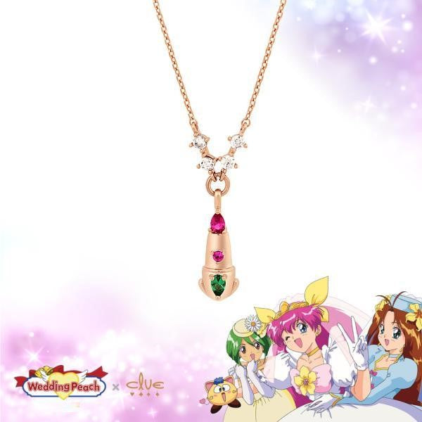 Wedding Peach x CLUE - Lily Rainbow Silver Necklace