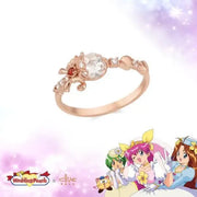 Wedding Peach x CLUE - Angel Peach Crystal Silver Ring - Love of Light - Wedding Peach x CLUE - Jewelry - Harumio