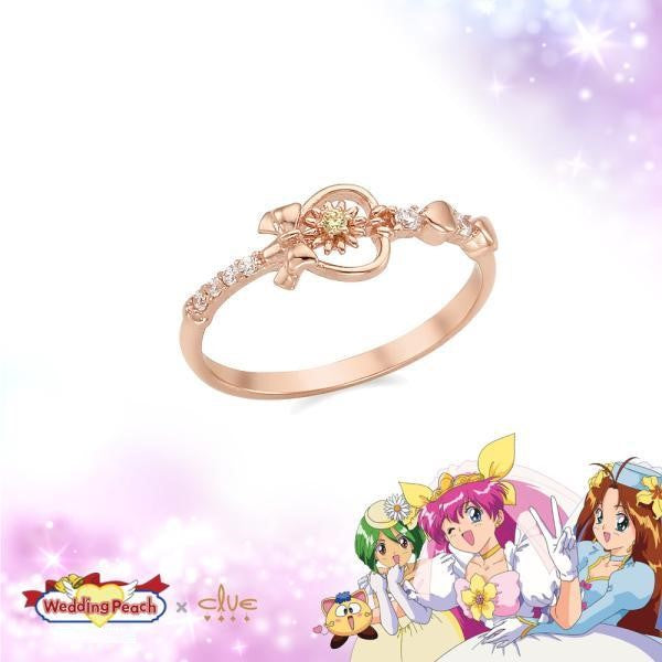 Wedding Peach x CLUE - Angel Daisy Flower Silver Ring