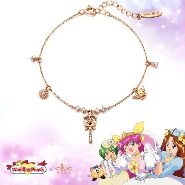 Wedding Peach x CLUE - Angel Daisy St. Tornado Dream Silver Bracelet - Wedding Peach x CLUE - Jewelry - Harumio