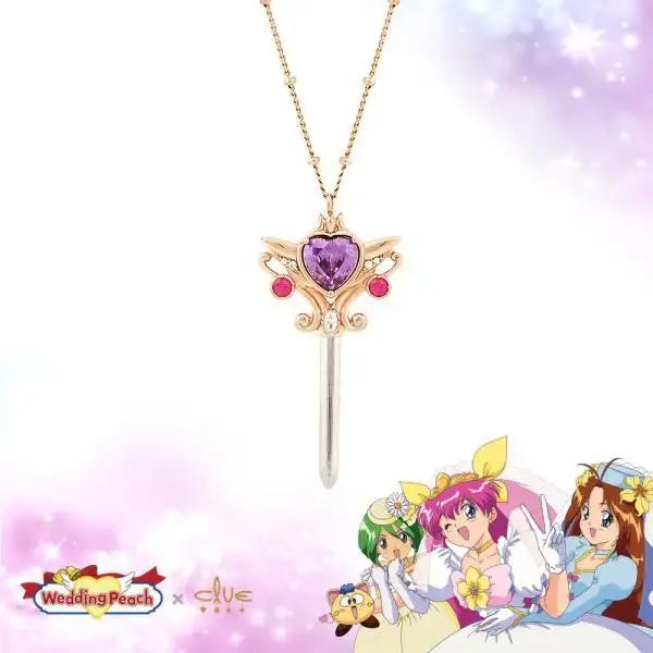 Wedding Peach x CLUE - Angel Sarubia Sword Long Necklace - Wedding Peach x CLUE - Jewelry - Harumio