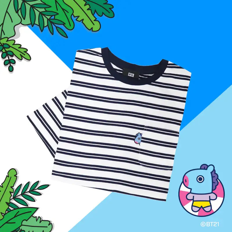 BT21 x Hunt Innerwear - Universtar T-shirt - Navy - BT21 - T-Shirt - Harumio