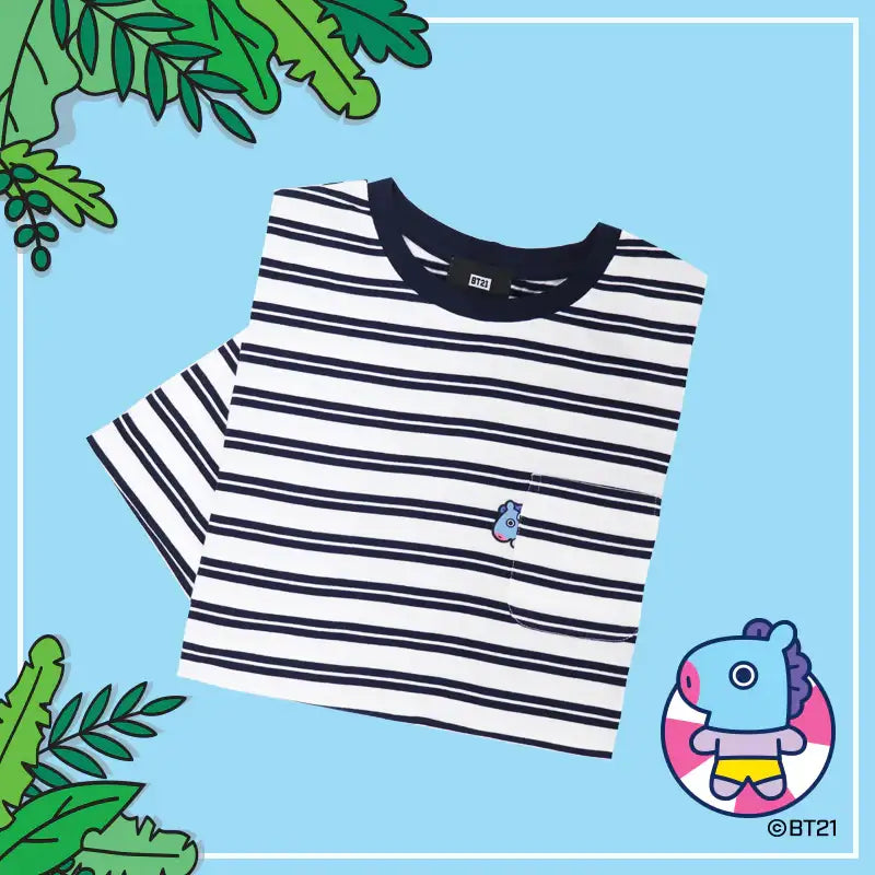 BT21 x Hunt Innerwear - Universtar T-shirt - Navy - BT21 - T-Shirt - Harumio