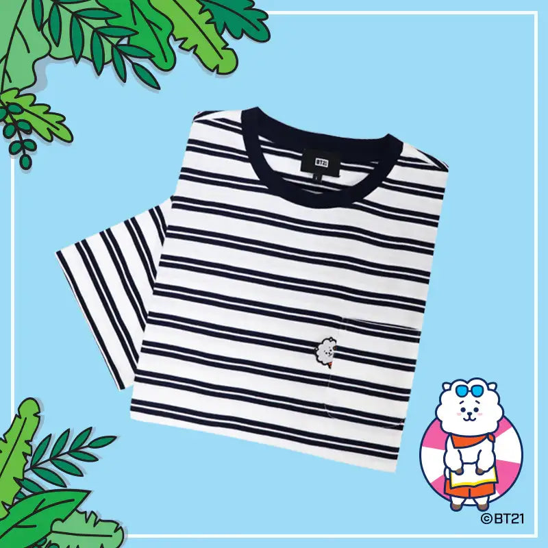 BT21 x Hunt Innerwear - Universtar T-shirt - Navy - BT21 - T-Shirt - Harumio