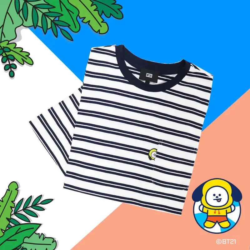 BT21 x Hunt Innerwear - Universtar T-shirt - Navy - BT21 - T-Shirt - Harumio