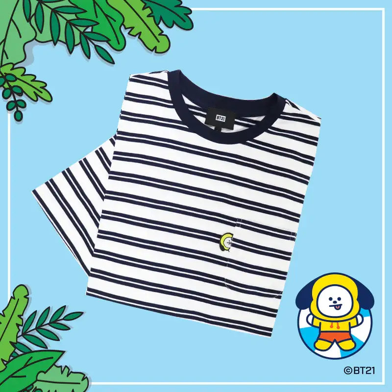 BT21 x Hunt Innerwear - Universtar T-shirt - Navy - BT21 - T-Shirt - Harumio