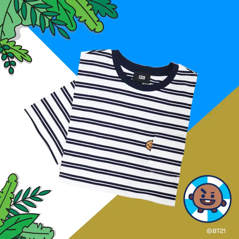 BT21 x Hunt Innerwear - Universtar T-shirt - Navy - BT21 - T-Shirt - Harumio
