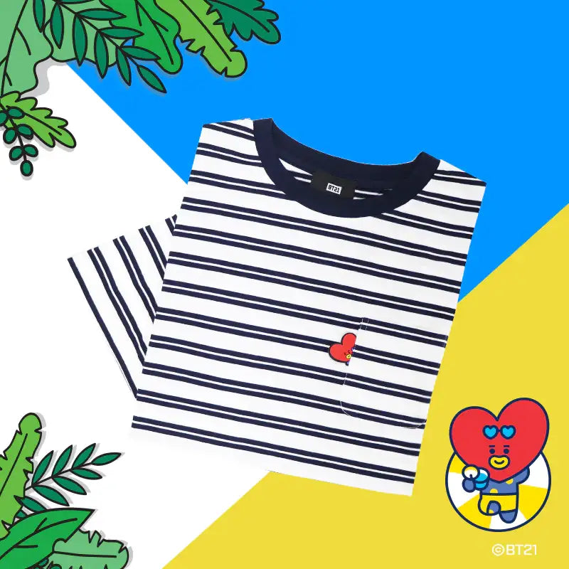 BT21 x Hunt Innerwear - Universtar T-shirt - Navy - BT21 - T-Shirt - Harumio