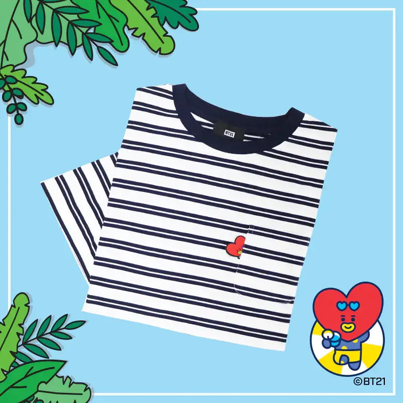 BT21 x Hunt Innerwear - Universtar T-shirt - Navy - BT21 - T-Shirt - Harumio