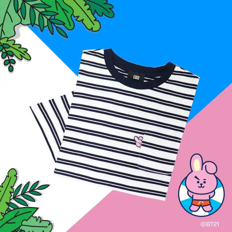 BT21 x Hunt Innerwear - Universtar T-shirt - Navy - BT21 - T-Shirt - Harumio