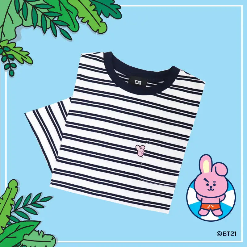 BT21 x Hunt Innerwear - Universtar T-shirt - Navy - BT21 - T-Shirt - Harumio