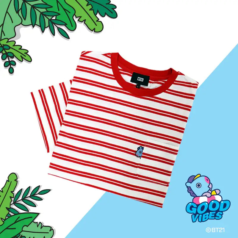 BT21 x Hunt Innerwear - Universtar T-shirt - Red - BT21 - T-Shirt - Harumio