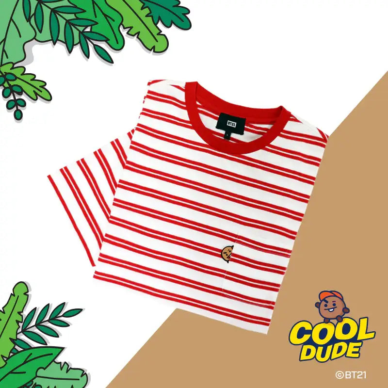 BT21 x Hunt Innerwear - Universtar T-shirt - Red - BT21 - T-Shirt - Harumio
