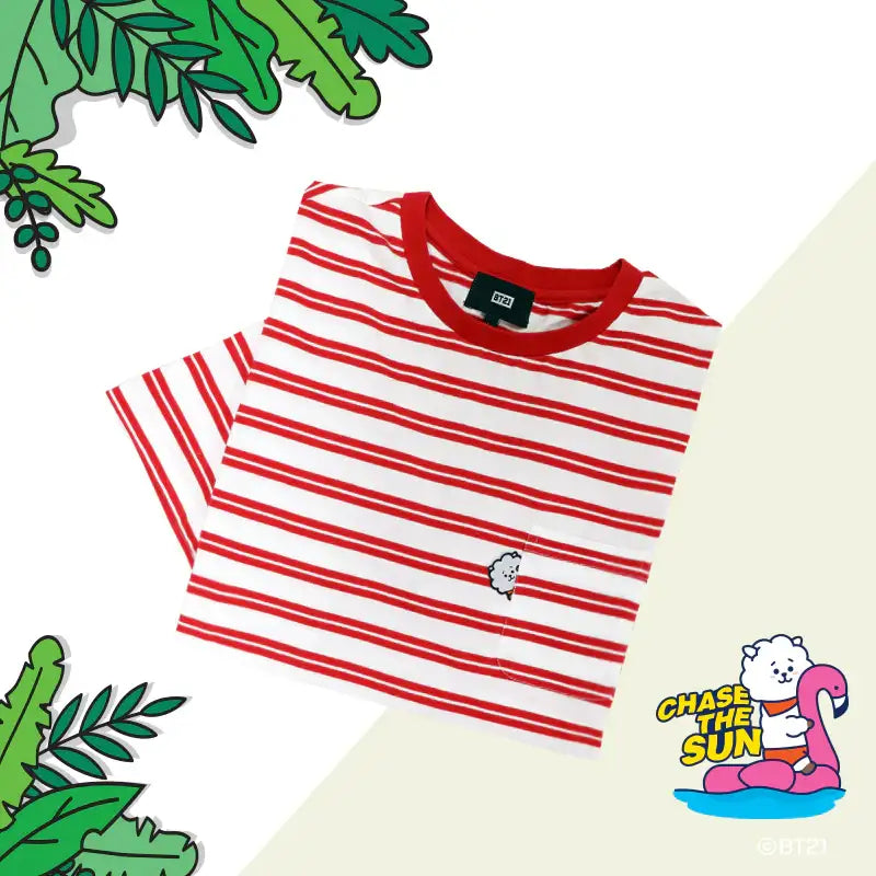 BT21 x Hunt Innerwear - Universtar T-shirt - Red - BT21 - T-Shirt - Harumio