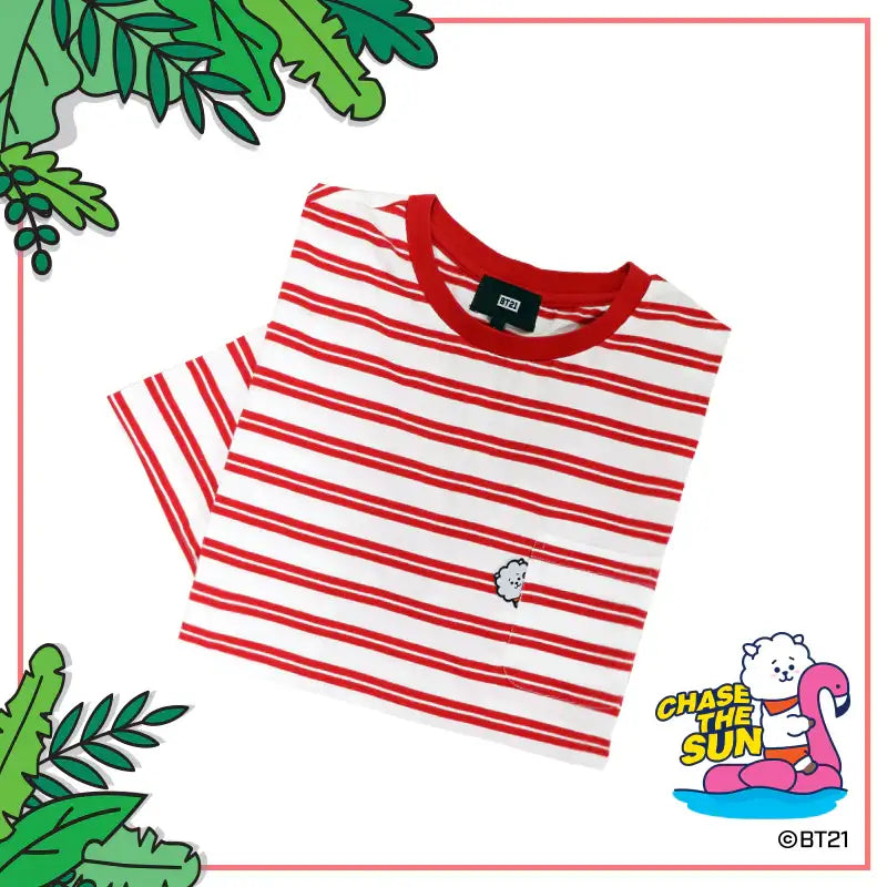 BT21 x Hunt Innerwear - Universtar T-shirt - Red - BT21 - T-Shirt - Harumio