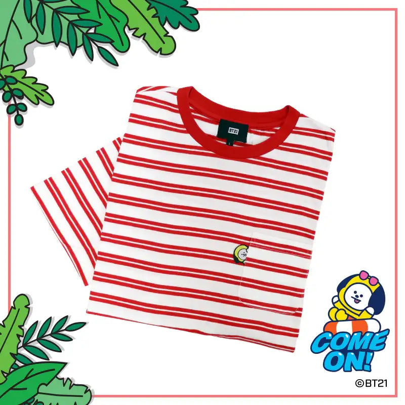 BT21 x Hunt Innerwear - Universtar T-shirt - Red - BT21 - T-Shirt - Harumio