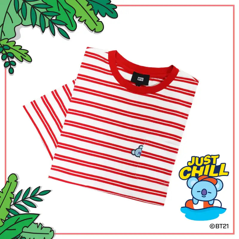 BT21 x Hunt Innerwear - Universtar T-shirt - Red - BT21 - T-Shirt - Harumio