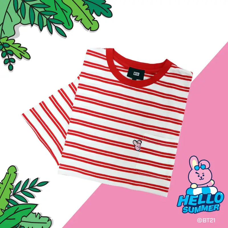 BT21 x Hunt Innerwear - Universtar T-shirt - Red - BT21 - T-Shirt - Harumio