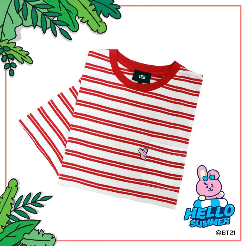 BT21 x Hunt Innerwear - Universtar T-shirt - Red - BT21 - T-Shirt - Harumio