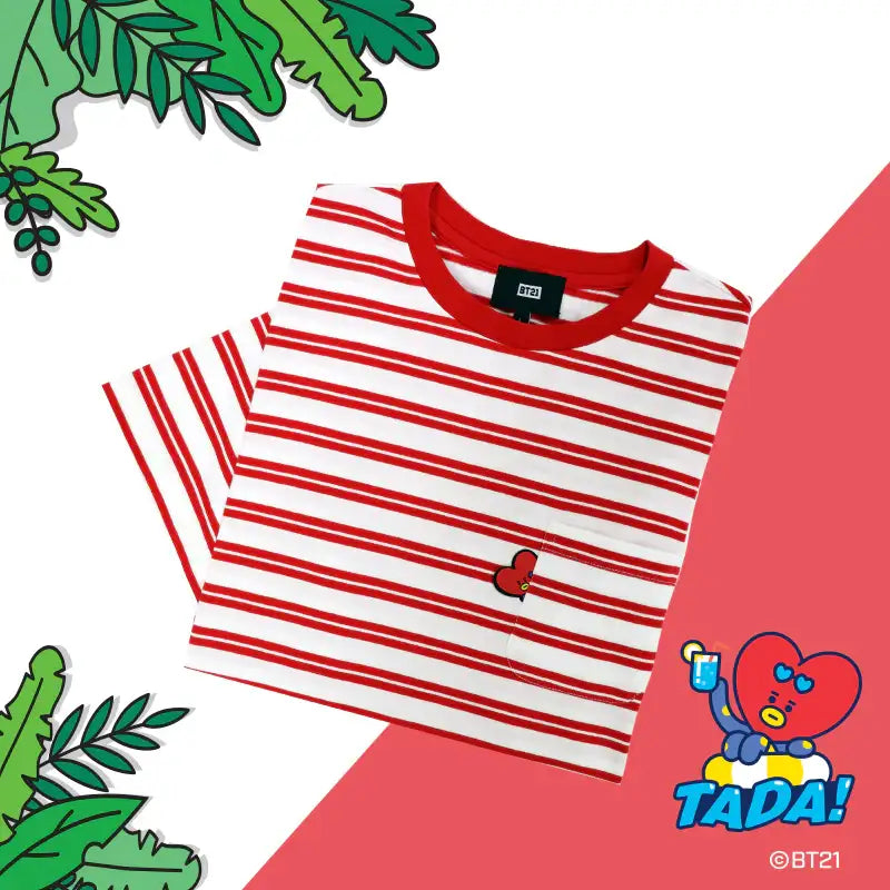 BT21 x Hunt Innerwear - Universtar T-shirt - Red - BT21 - T-Shirt - Harumio