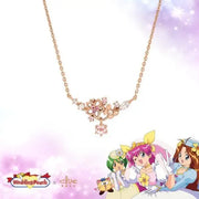 Wedding Peach x CLUE - Peach Flower Silver Necklace - Wedding Peach x CLUE - Jewelry - Harumio