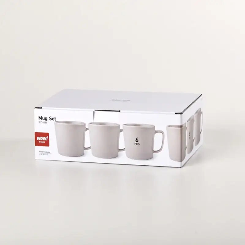 Korean Moreca Mug 430ml Set 6P - Modern House - Kitchenware - Harumio