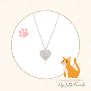 OST - My Little Friends - Cat Heart Coin Silver Necklace - My Little Friends - Jewelry - Harumio