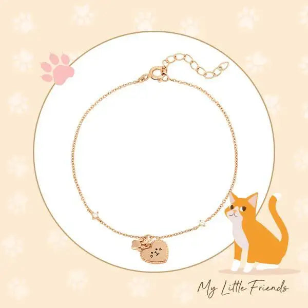 OST - My Little Friends - Cat Rose Gold Bracelet - My Little Friends - Jewelry - Harumio
