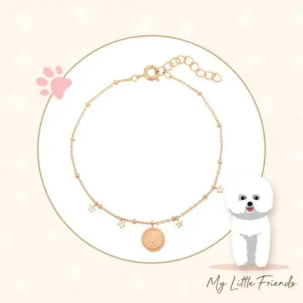 OST - My Little Friends - Bichon Poodle Rose Gold Bracelet - My Little Friends - Jewelry - Harumio