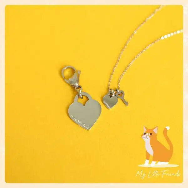 OST - My Little Friends - Heart Lock Couple Necklace Set - My Little Friends - Jewelry - Harumio