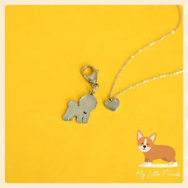 OST - My Little Friends - Bichon Poodle Couple Necklace Set - My Little Friends - Jewelry - Harumio