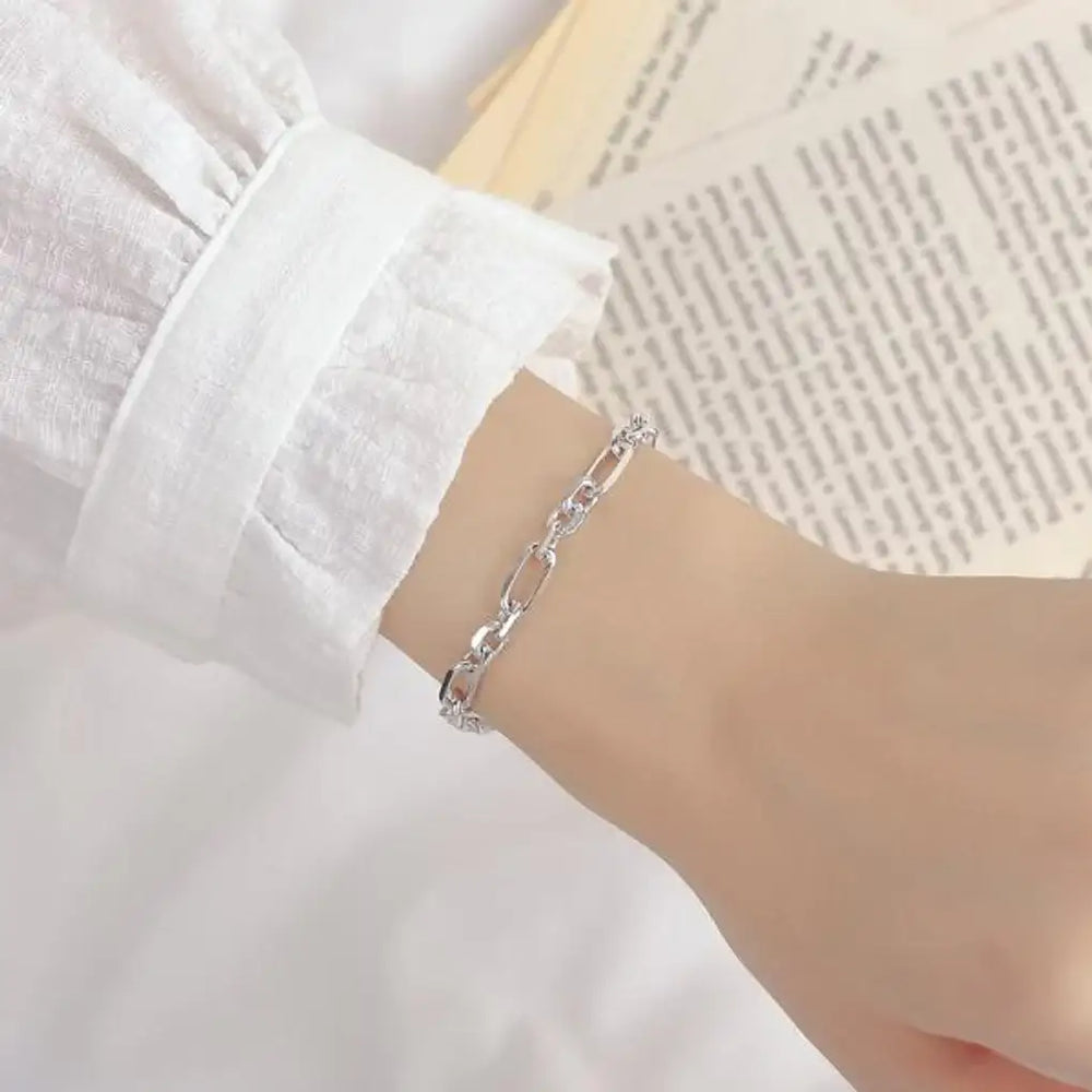 CLUE - Bold Chain Silver Bracelet - CLUE - Accessories - Harumio