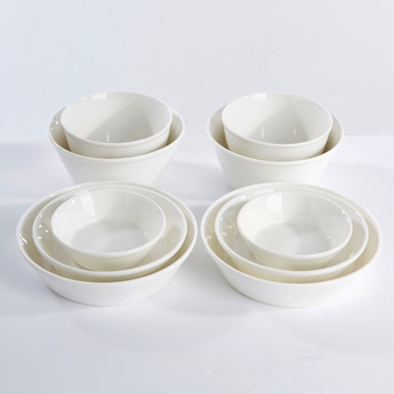 Korean Simple White Tableware Set