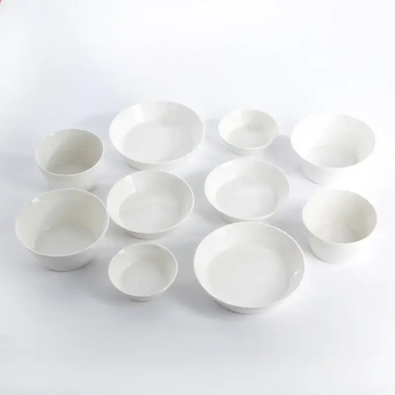 Korean Simple White Tableware Set - Modern House - Kitchenware - Harumio