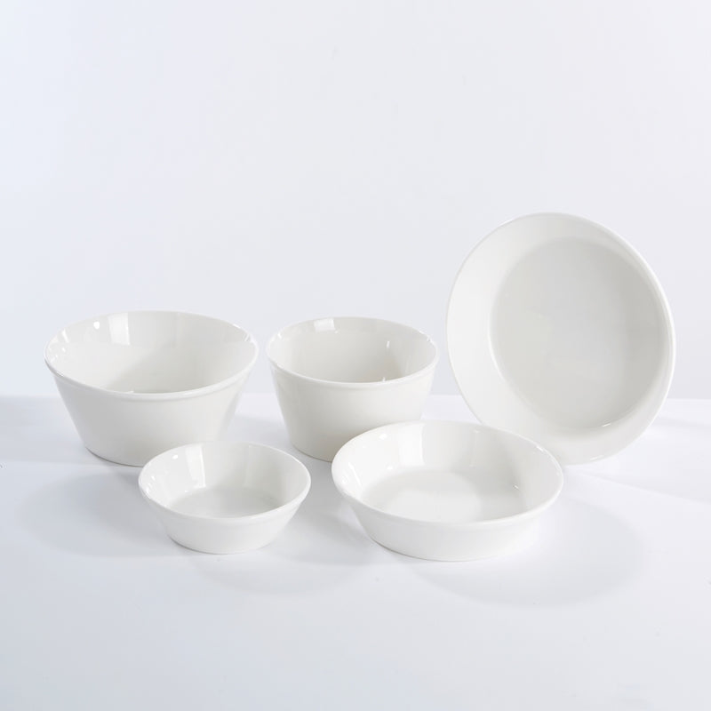 Korean Simple White Tableware Set