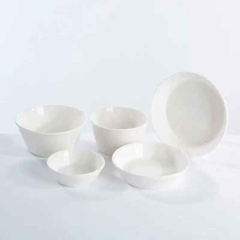 Korean Simple White Tableware Set - Modern House - Kitchenware - Harumio