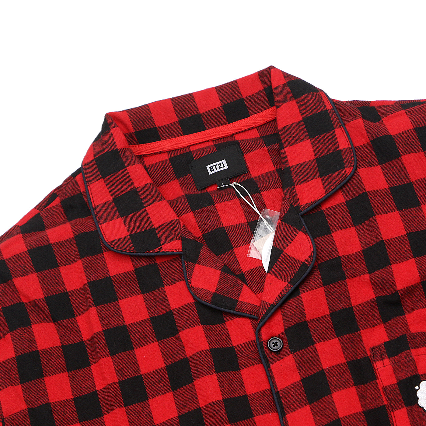 BT21 x Hunt Innerwear Flannel Check Pajama Set RJ Harumio