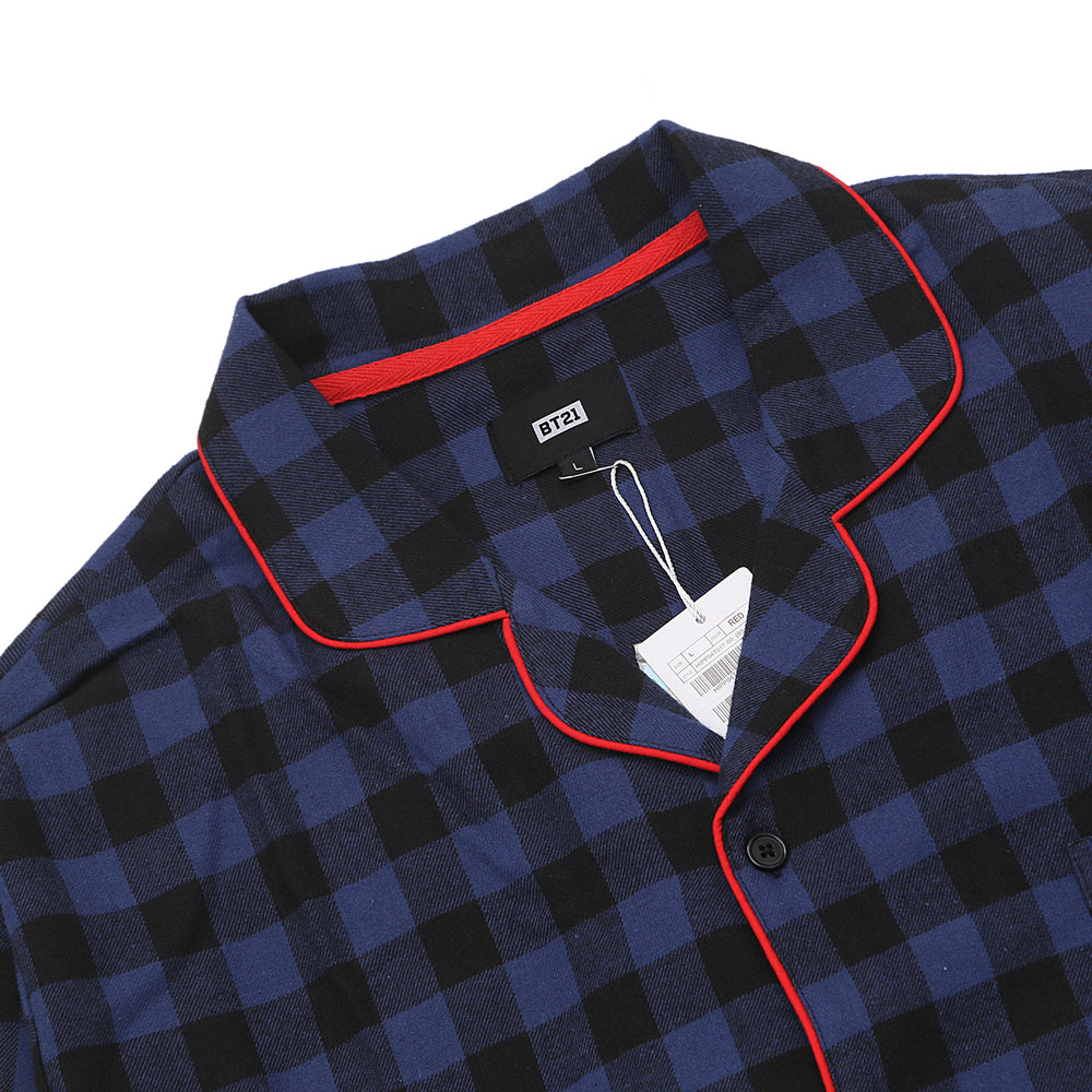 BT21 x Hunt Innerwear - Flannel Check Pajama Set - Tata