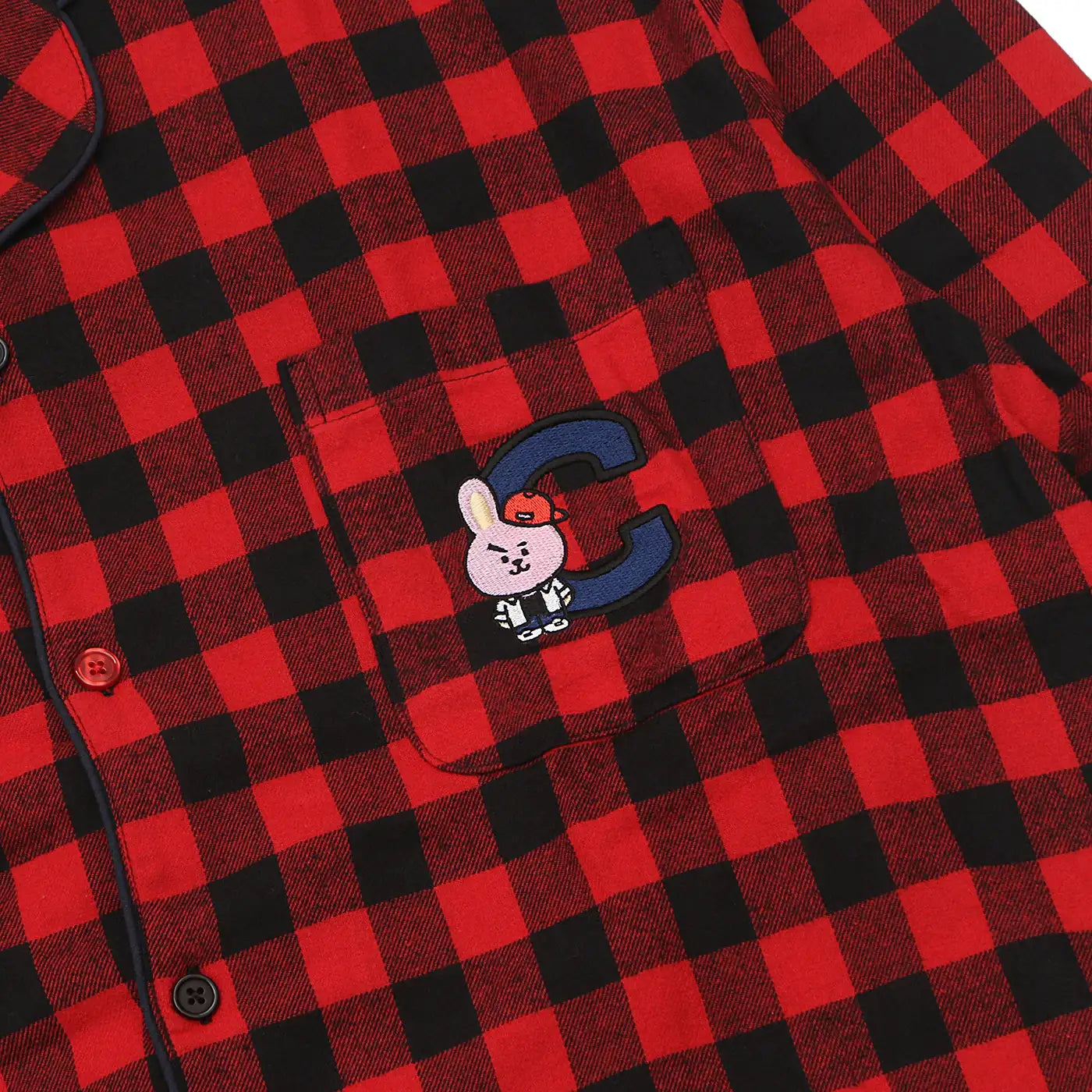 BT21 x Hunt Innerwear - Flannel Check Pajama Set - Cooky - BT21 - Pajama - Harumio