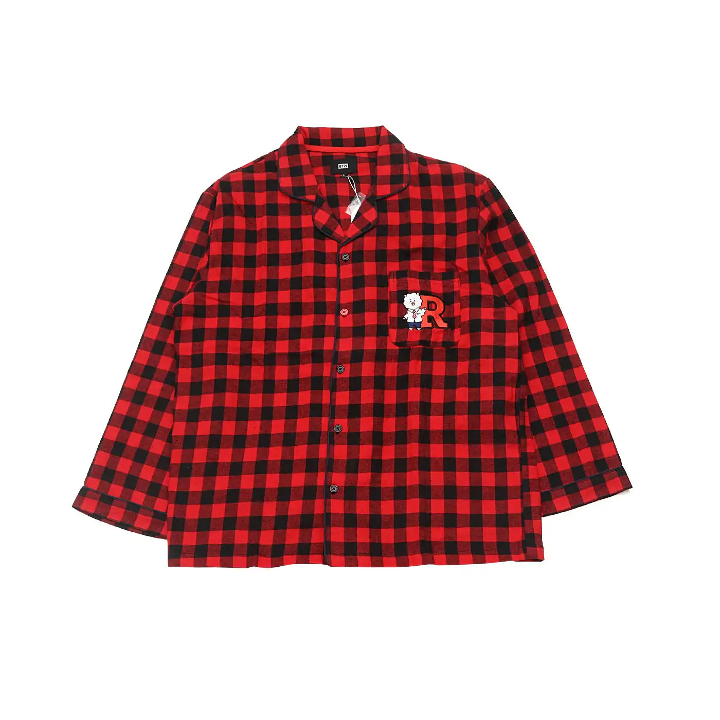 BT21 x Hunt Innerwear - Flannel Check Pajama Set - Cooky - BT21 - Pajama - Harumio