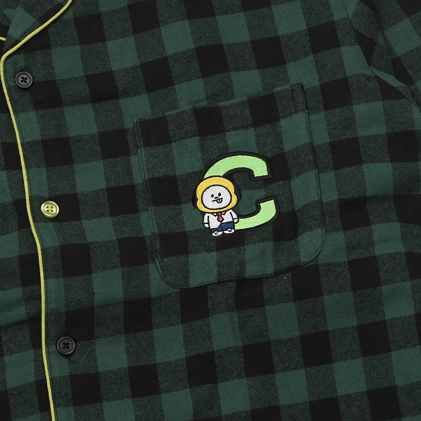 BT21 x Hunt Innerwear - Flannel Check Pajama Set - Chimmy - BT21 - Pajama - Harumio