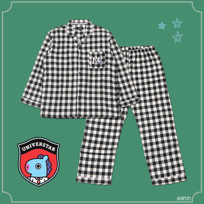 BT21 x Hunt Innerwear - Flannel Check Pajama Set - Mang