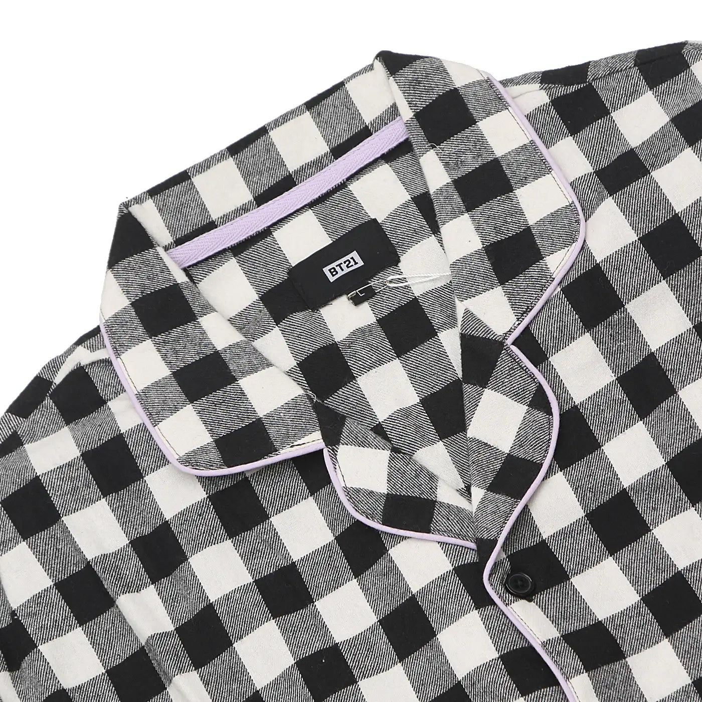 BT21 x Hunt Innerwear - Flannel Check Pajama Set - Mang - BT21 - Pajama - Harumio