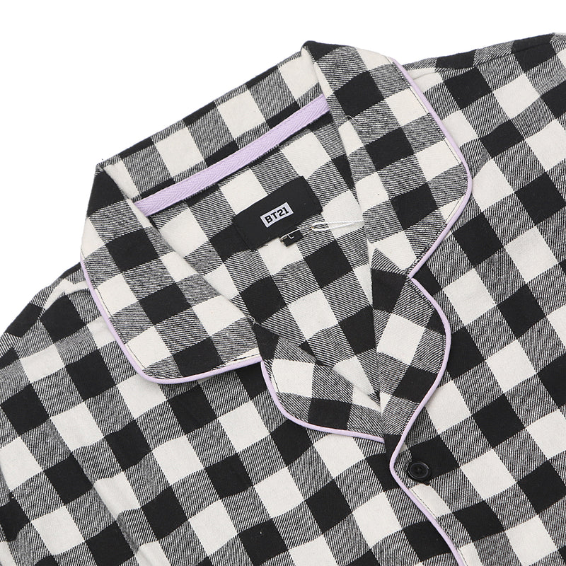 BT21 x Hunt Innerwear - Flannel Check Pajama Set - Mang