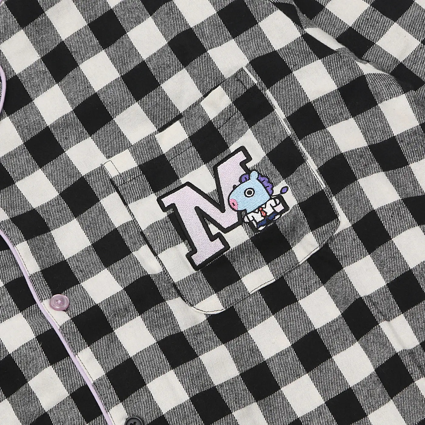 BT21 x Hunt Innerwear - Flannel Check Pajama Set - Mang - BT21 - Pajama - Harumio
