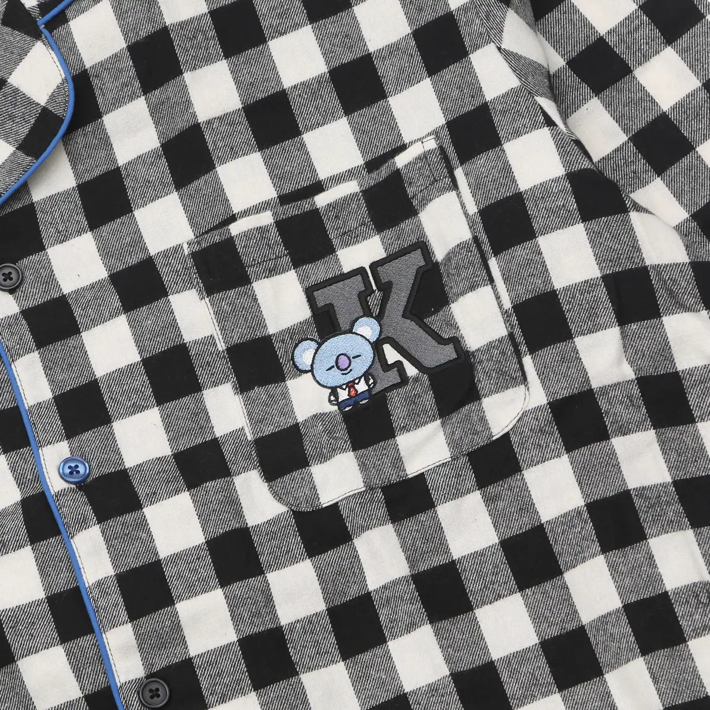 BT21 x Hunt Innerwear - Flannel Check Pajama Set - Koya - BT21 - Pajama - Harumio