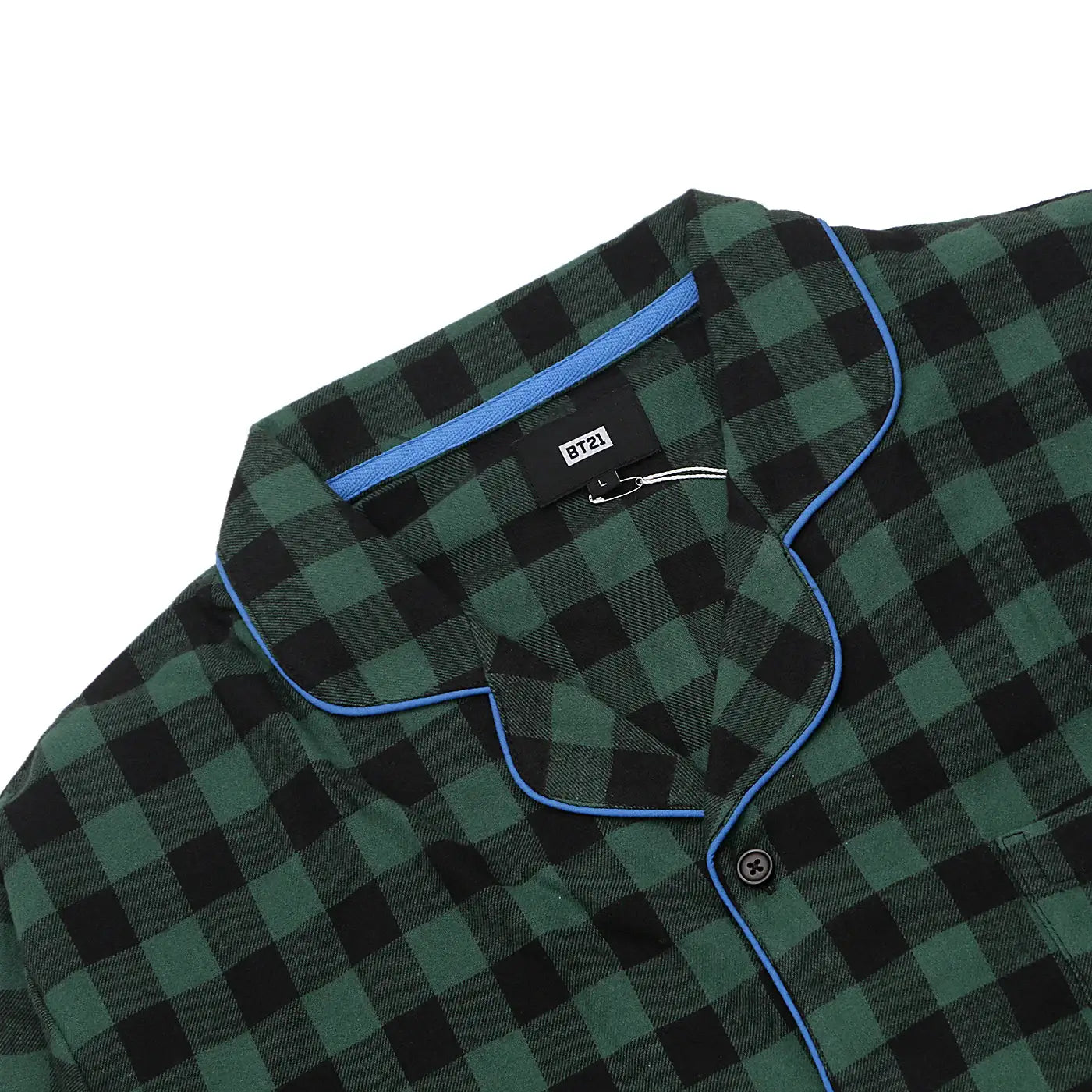 BT21 x Hunt Innerwear - Flannel Check Pajama Set - Shooky - BT21 - Pajama - Harumio