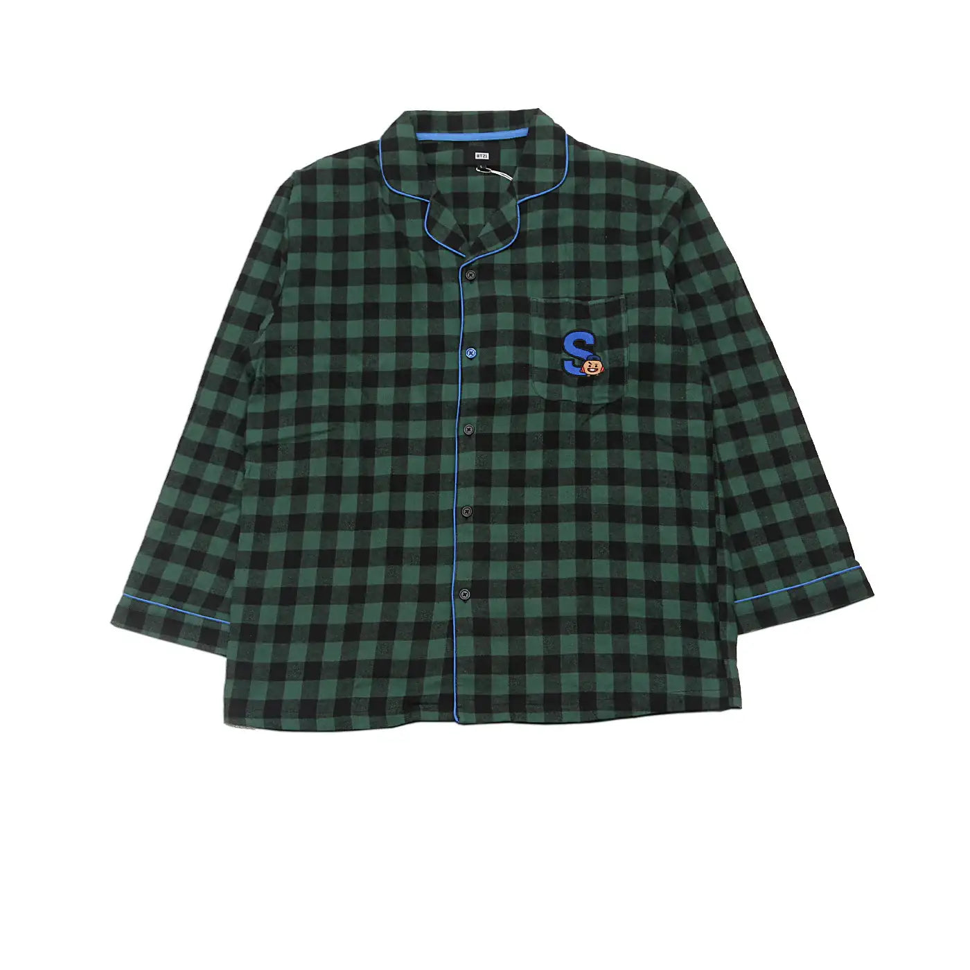 BT21 x Hunt Innerwear - Flannel Check Pajama Set - Shooky - BT21 - Pajama - Harumio
