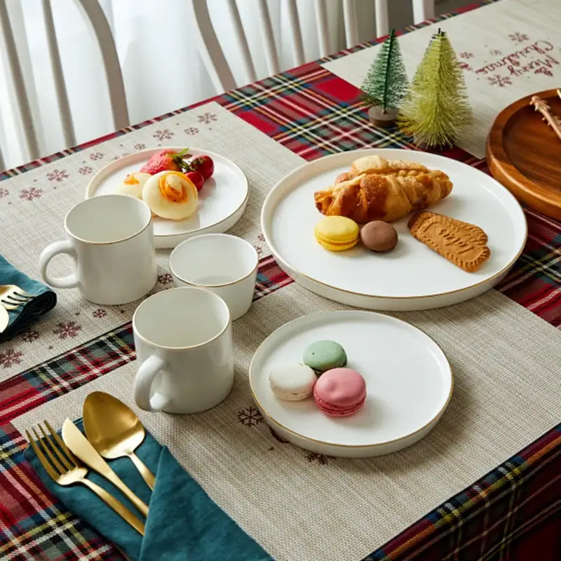 Gold Rim Korean Brunch Set 6P - Modern House - Kitchenware - Harumio
