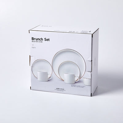 Gold Rim Korean Brunch Set 6P